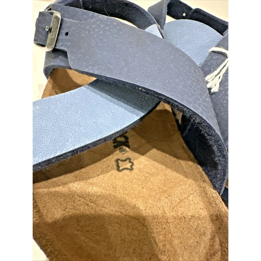 Birkenstock Kids EU 26 US K8 Guam Criss Cross Strap‎ Sandals Spice Blue